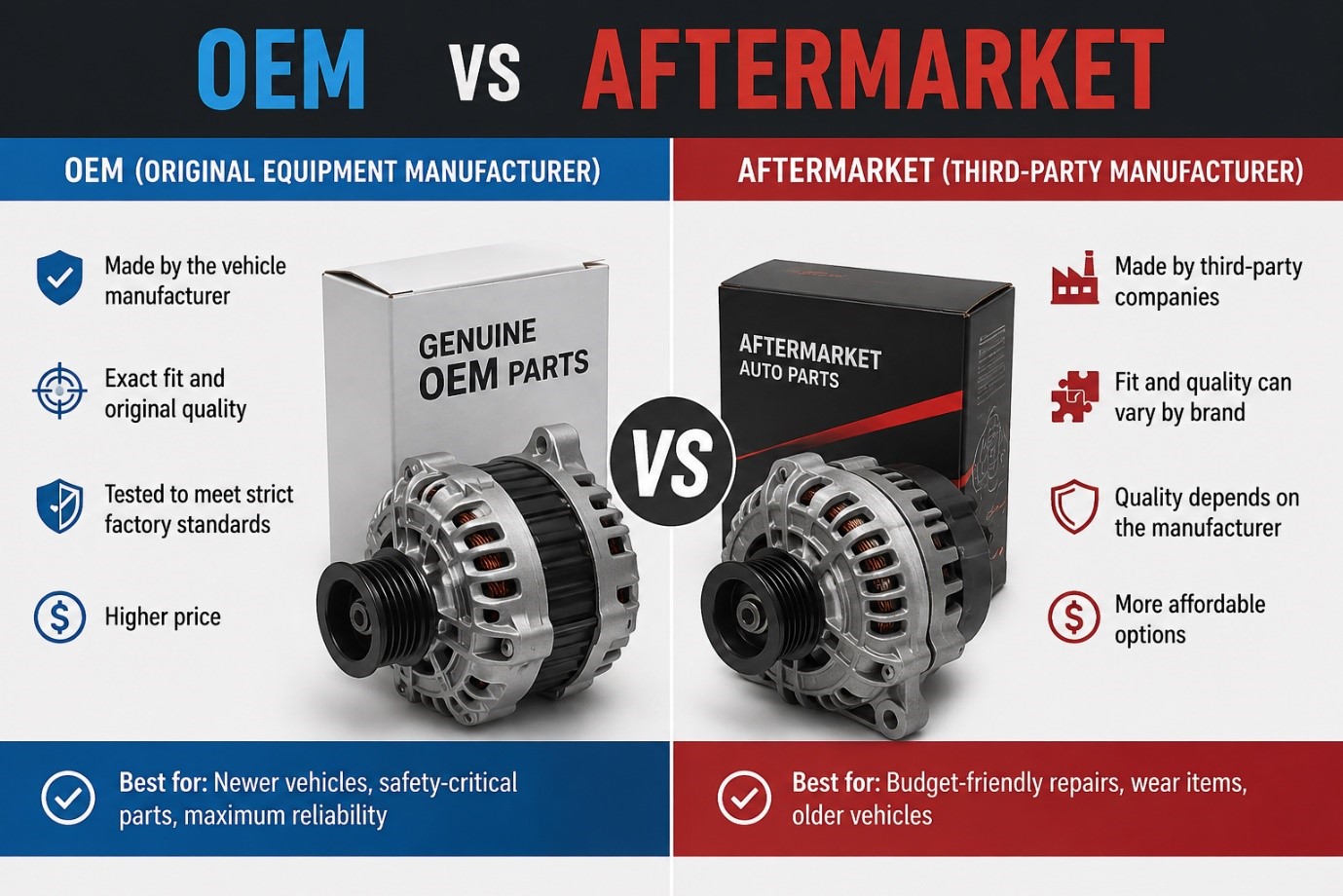 OEM vs aftermarket auto parts